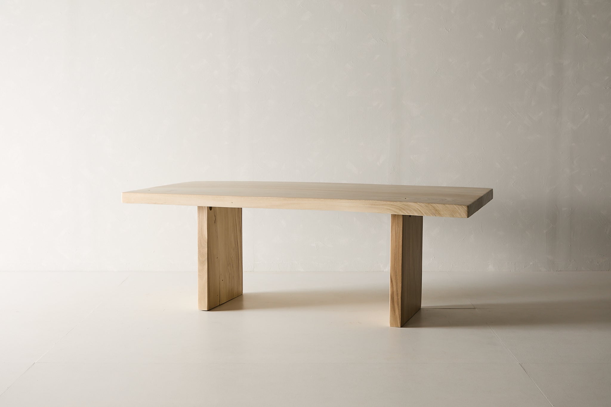 7' Straight Edge Dining Table - Sunbleach Finish