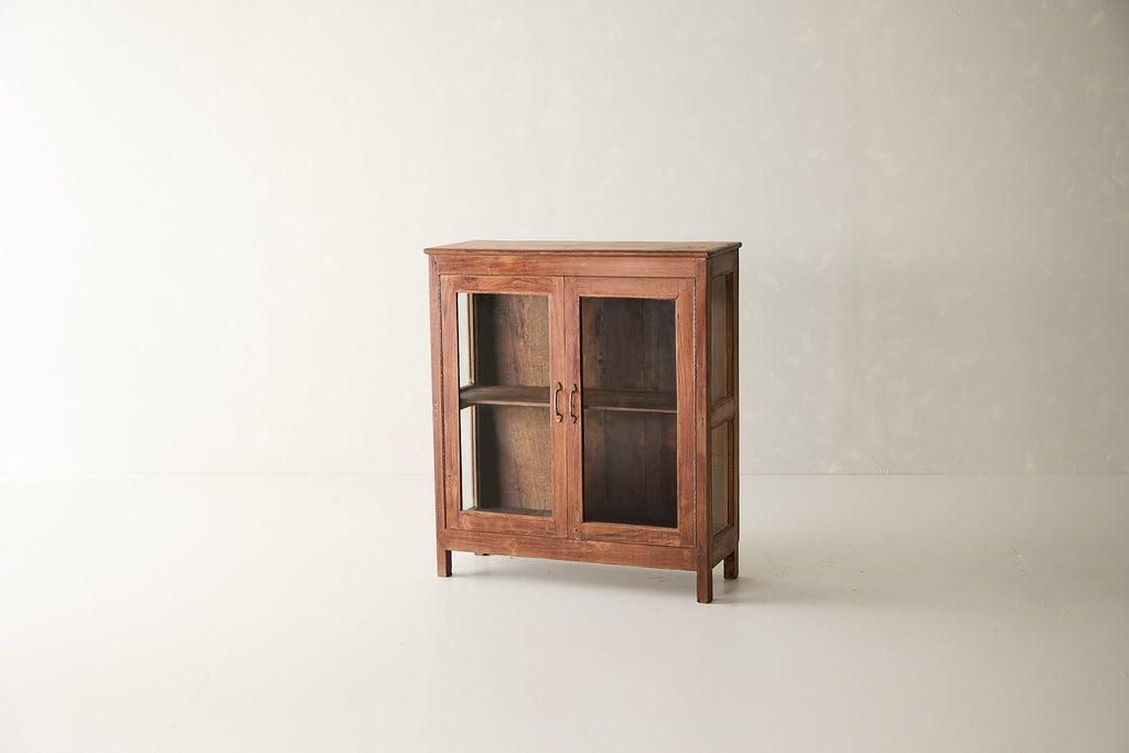 Vintage Teak and Glass Cabinet T.006