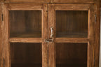 Vintage Two-Part Teak and Glass Cabinet T.044