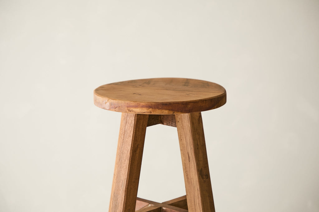 Vintage Acacia Stool
