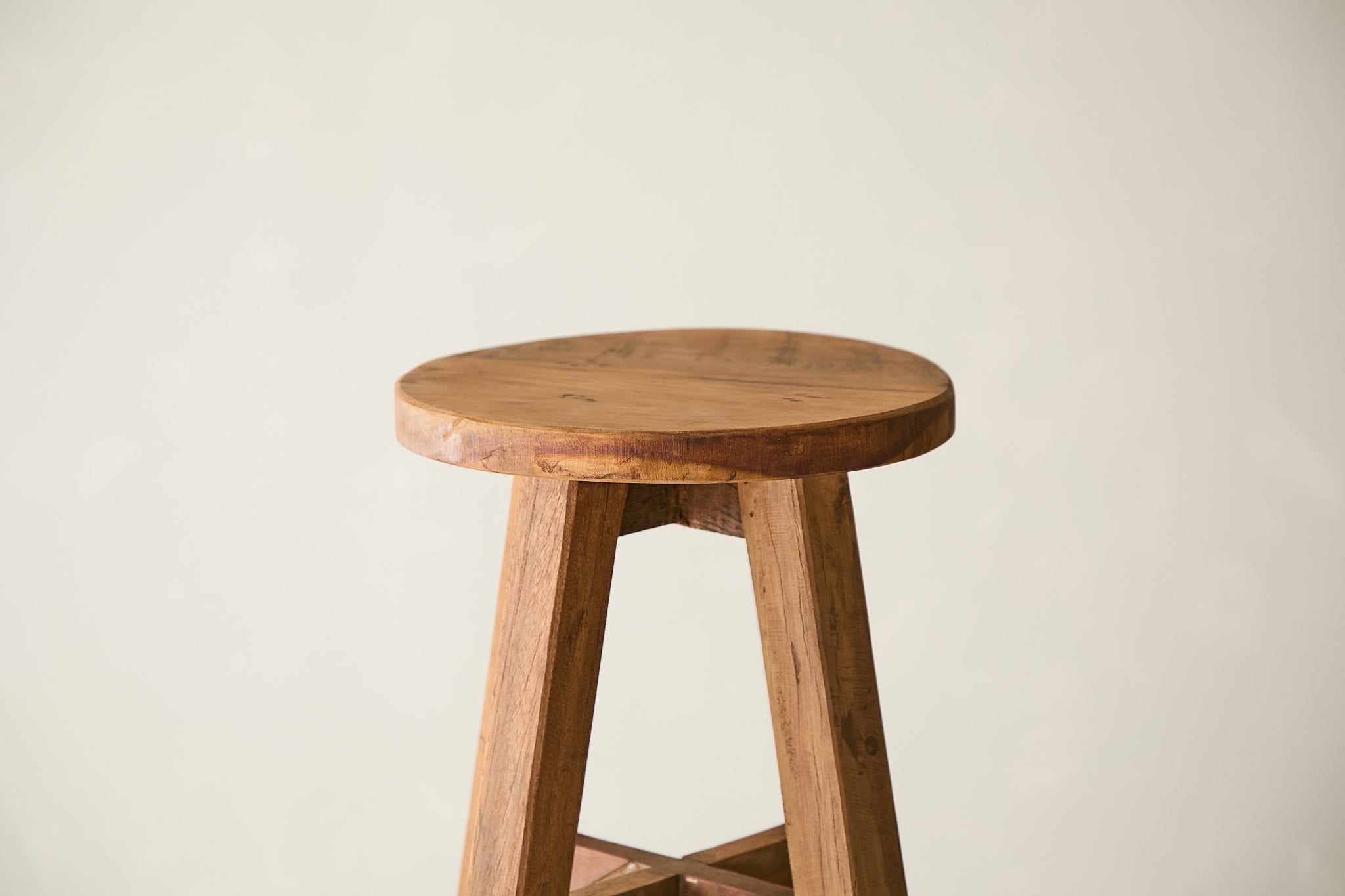 Vintage Acacia Stool