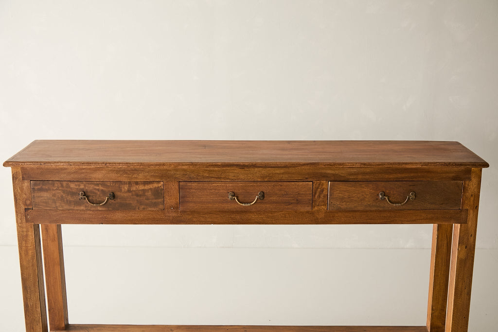 Vintage 3-Drawer Teak Console T.046