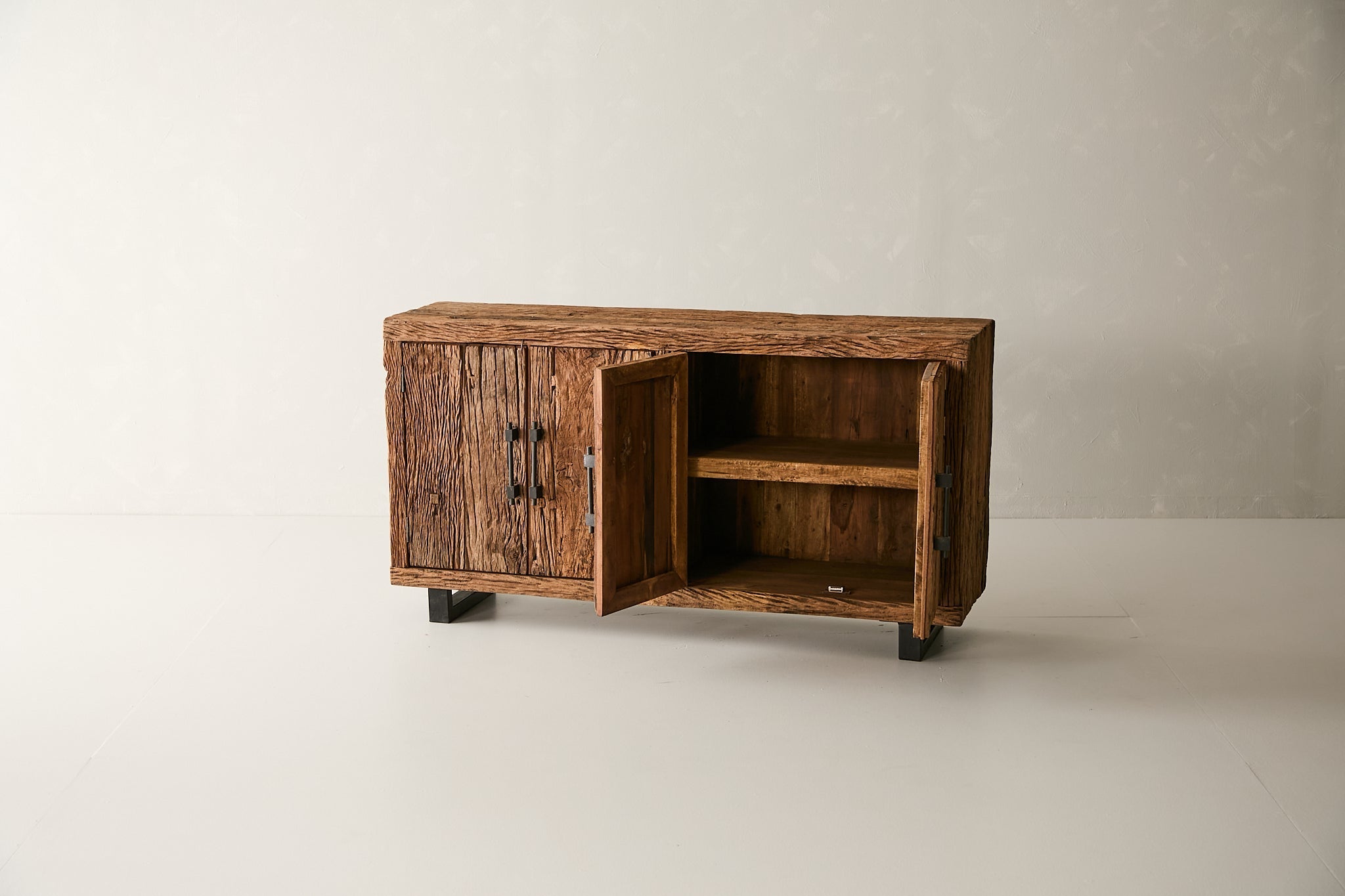 Rough-Hewn Sal Wood Sideboard