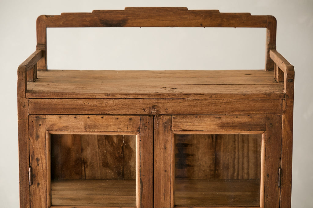 Vintage Teak and Glass Cabinet T.008