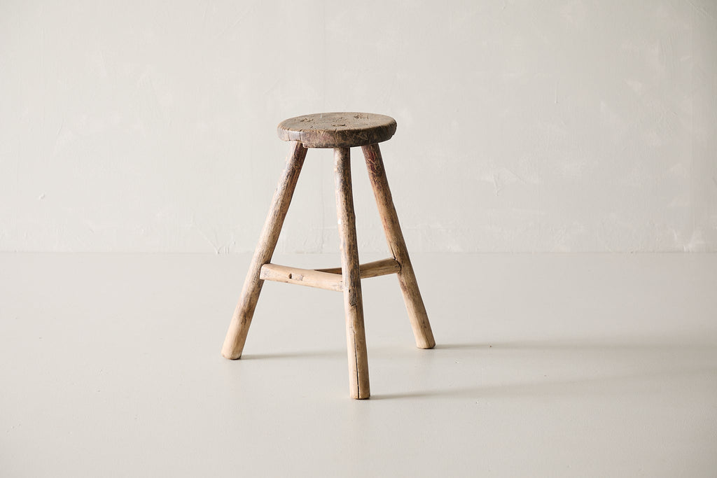 Vintage Elm Stool AC.046 - Circa 1945