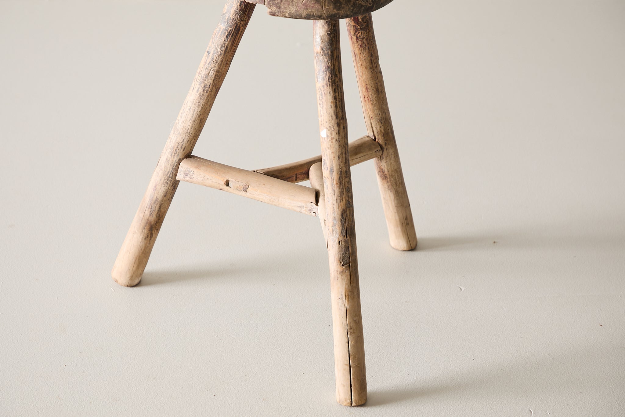 Vintage Elm Stool AC.046 - Circa 1945