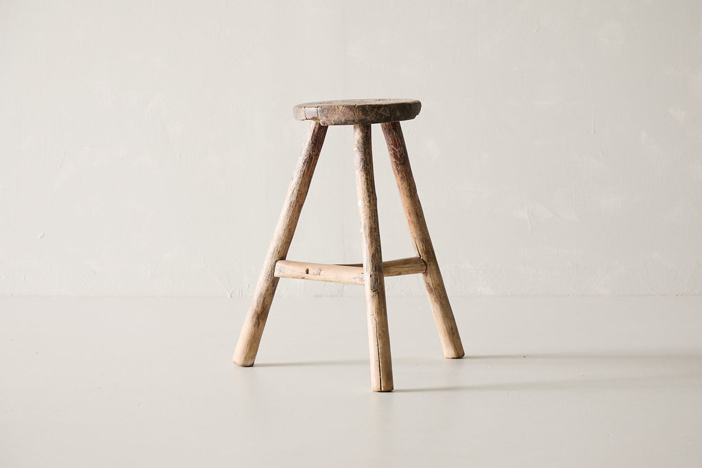 Vintage Elm Stool AC.046 - Circa 1945