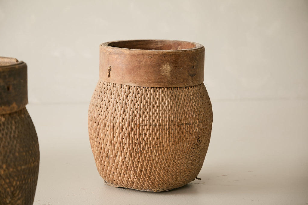 Vintage Willow Grain Bucket AF.027