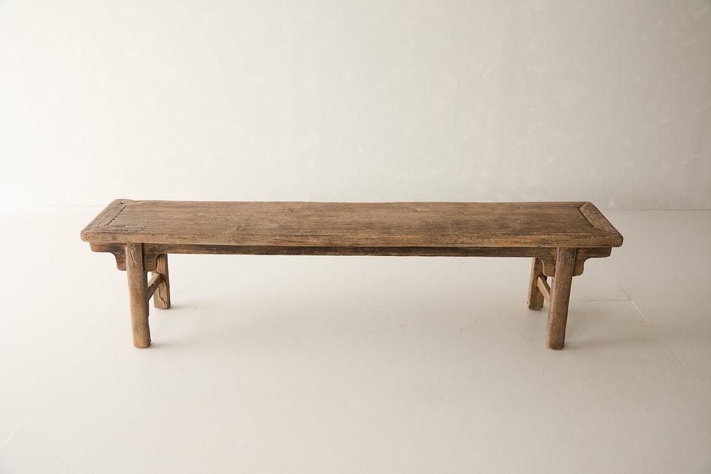 Vintage Elm Bench AH.007 - Circa 1905