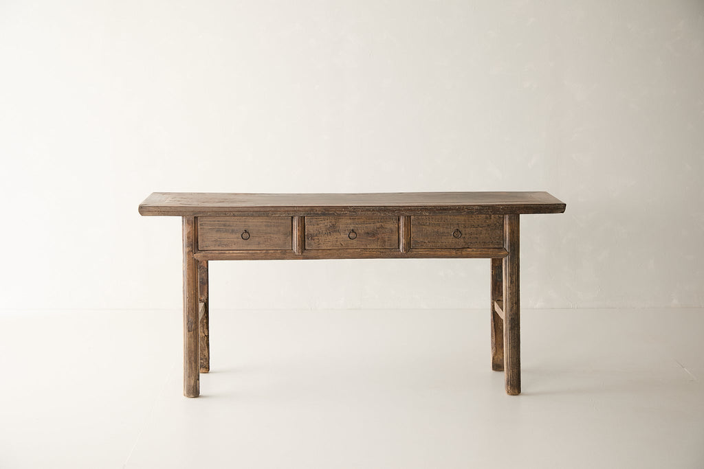 Vintage 3-Drawer Walnut Console AH.084 - Circa 2025