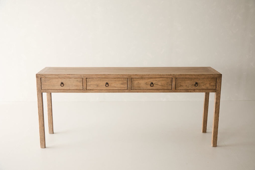 Vintage 4-Drawer Elm Console AH.088 - Circa 1925