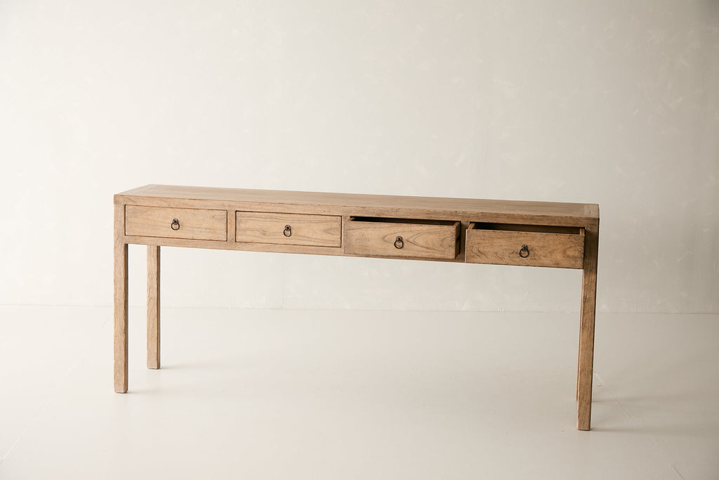 Vintage 4-Drawer Elm Console AH.088 - Circa 1925