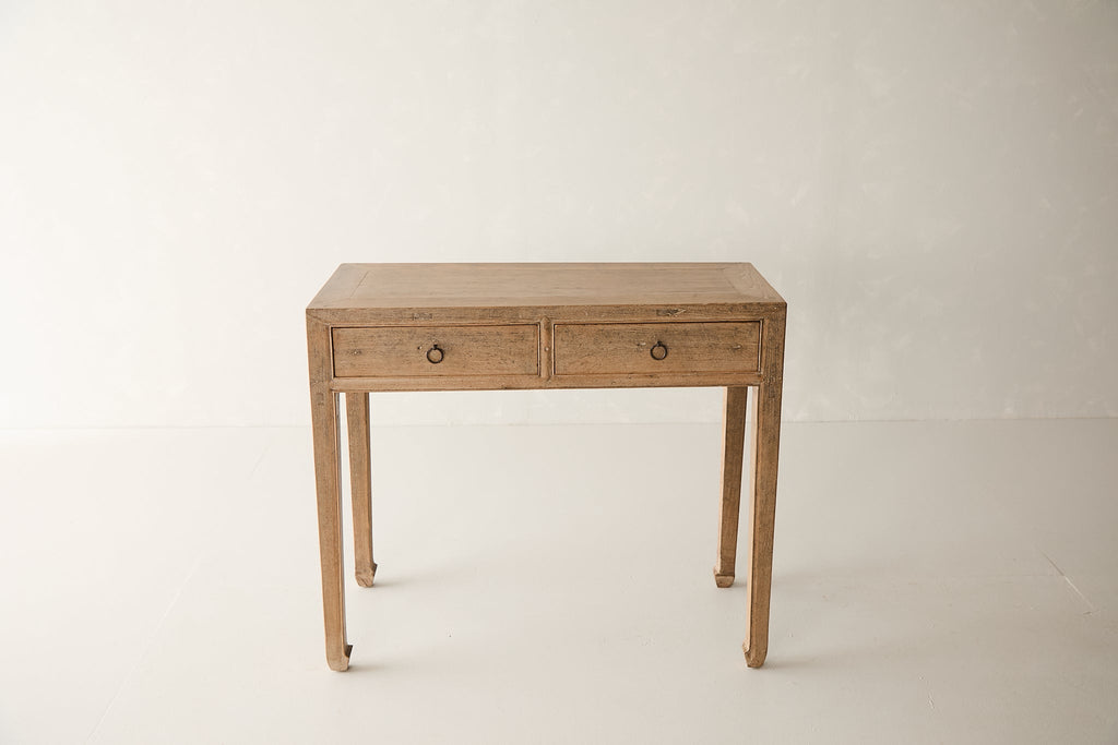 Vintage 2-Drawer Elm Console AH.090 - Circa 1945
