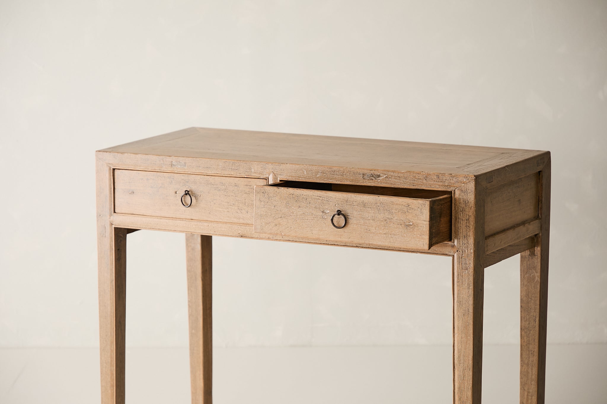 Vintage 2-Drawer Elm Console AH.090 - Circa 1945