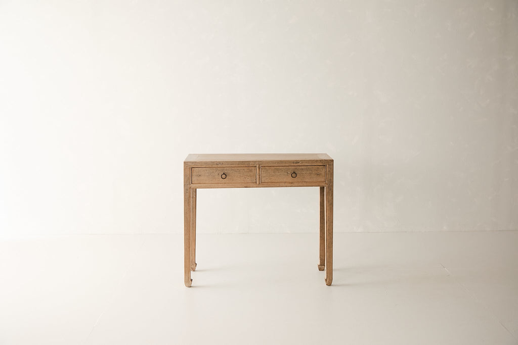 Vintage 2-Drawer Elm Console AH.090 - Circa 1945