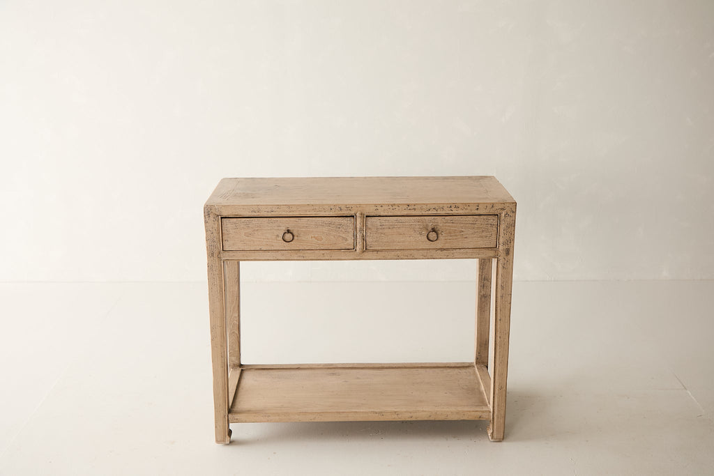 Vintage 2-Drawer Elm Console AH.094 - Circa 1925