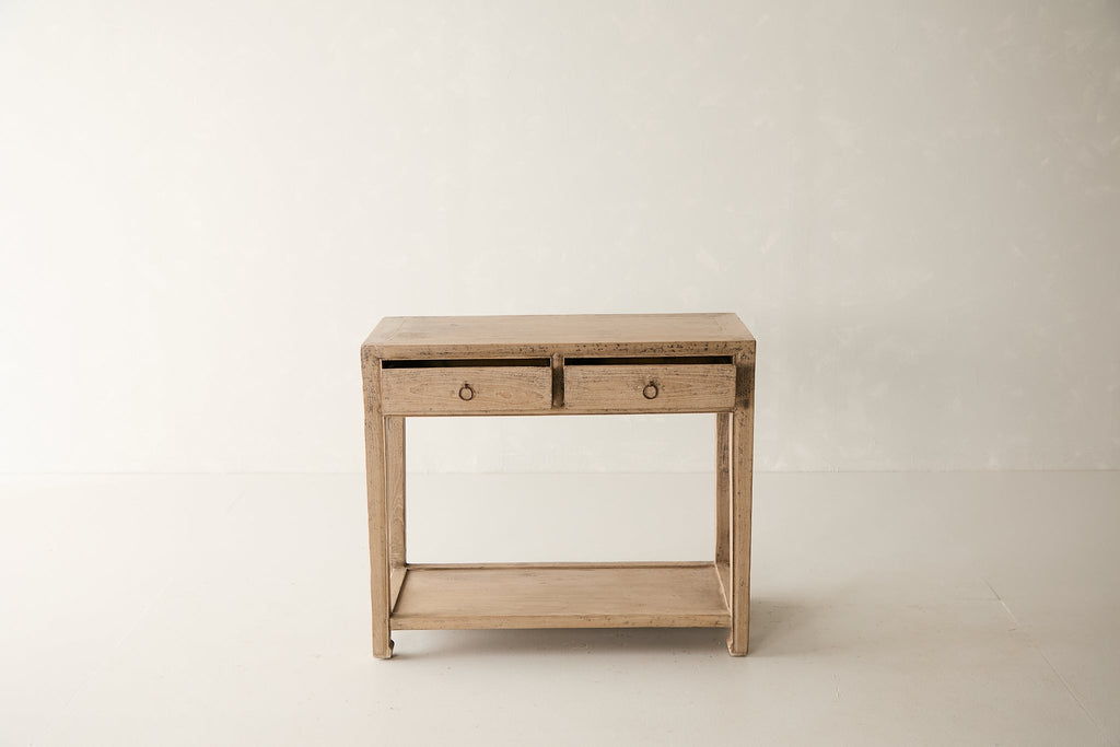 Vintage 2-Drawer Elm Console AH.094 - Circa 1925