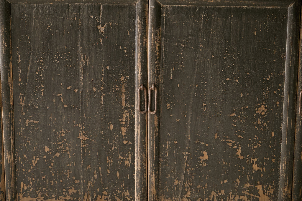 Vintage Distressed Black Elm Sideboard AH.106 - Circa 1875