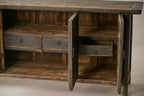 Vintage Distressed Black Elm Sideboard AH.106 - Circa 1875