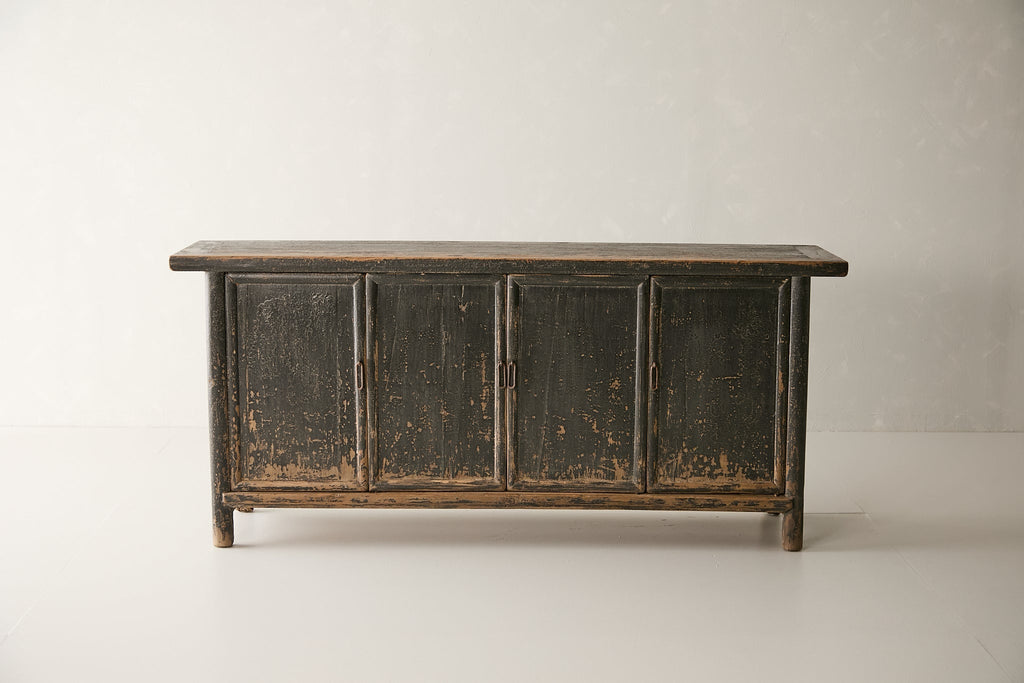 Vintage Distressed Black Elm Sideboard AH.106 - Circa 1875