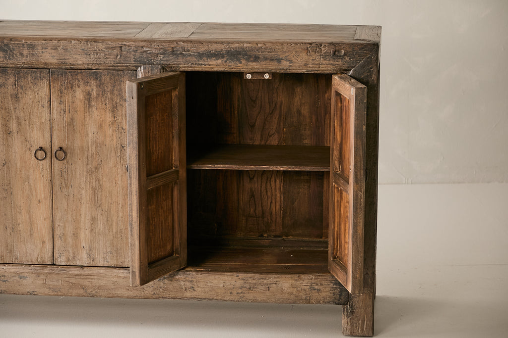 Vintage 6-Door Elm Sideboard AH.117 - Circa 1905