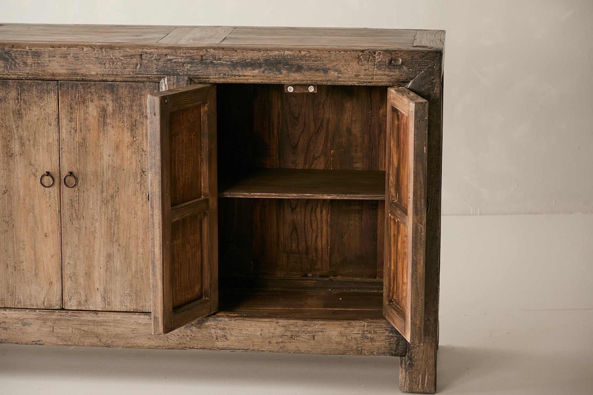 Vintage 6-Door Elm Sideboard AH.117 - Circa 1905
