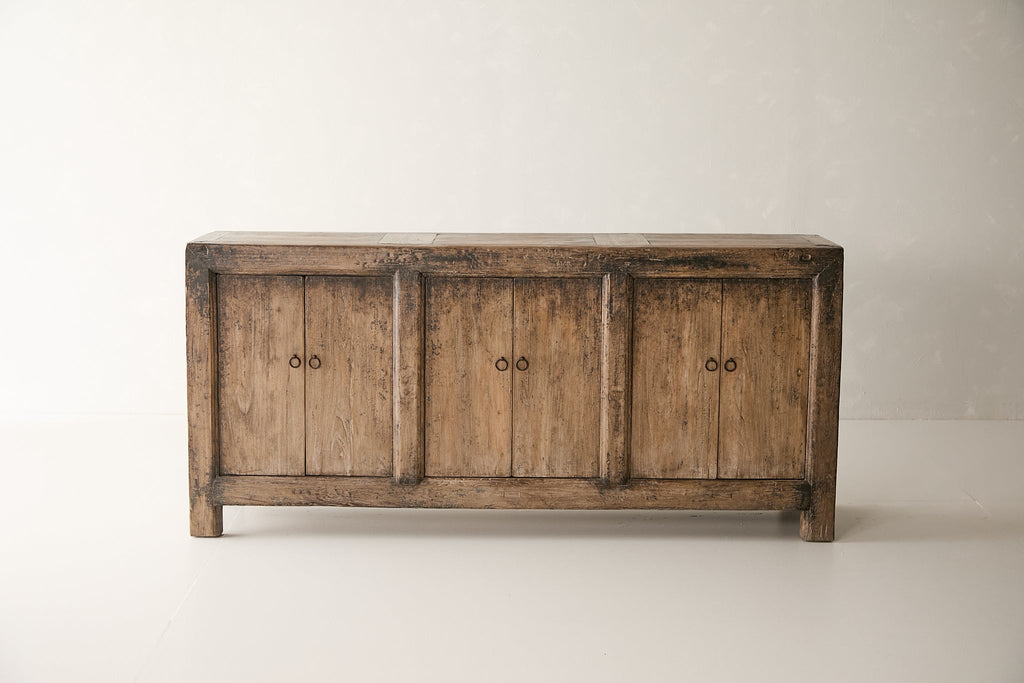 Vintage 6-Door Elm Sideboard AH.117 - Circa 1905