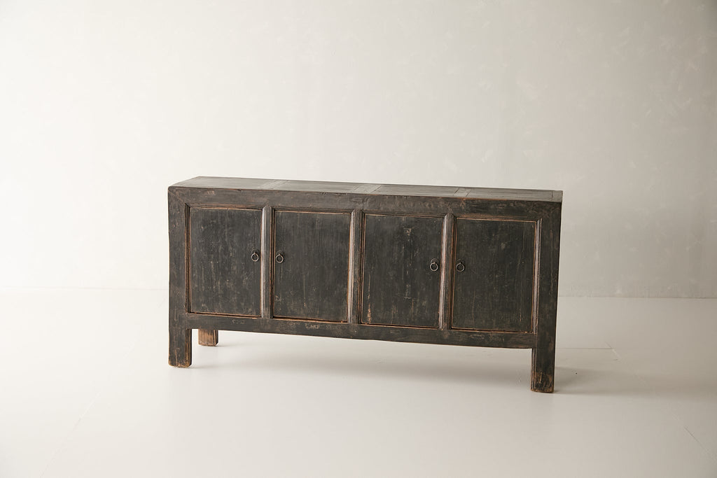 Vintage Black 4-Door Elm Sideboard AH.134 - Circa 1925