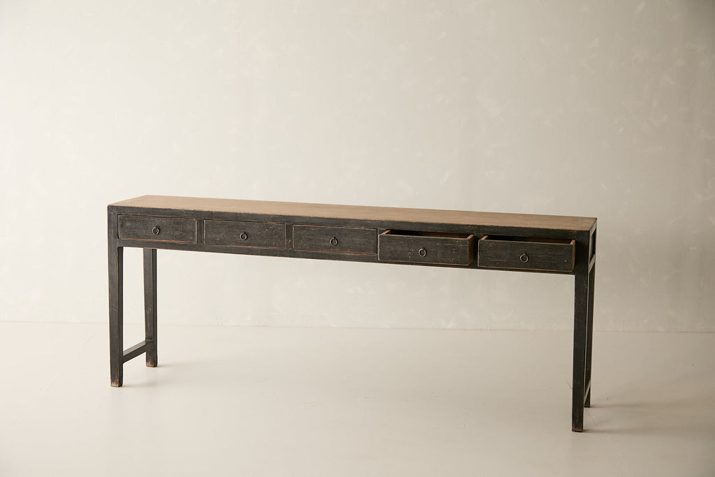 Hoff 5-Drawer Console - Aged black