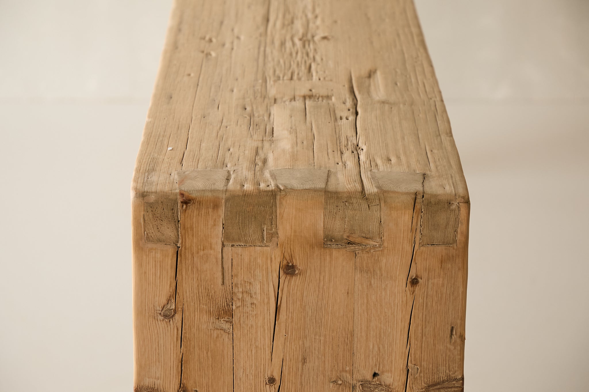 Reclaimed Pine Waterfall Console