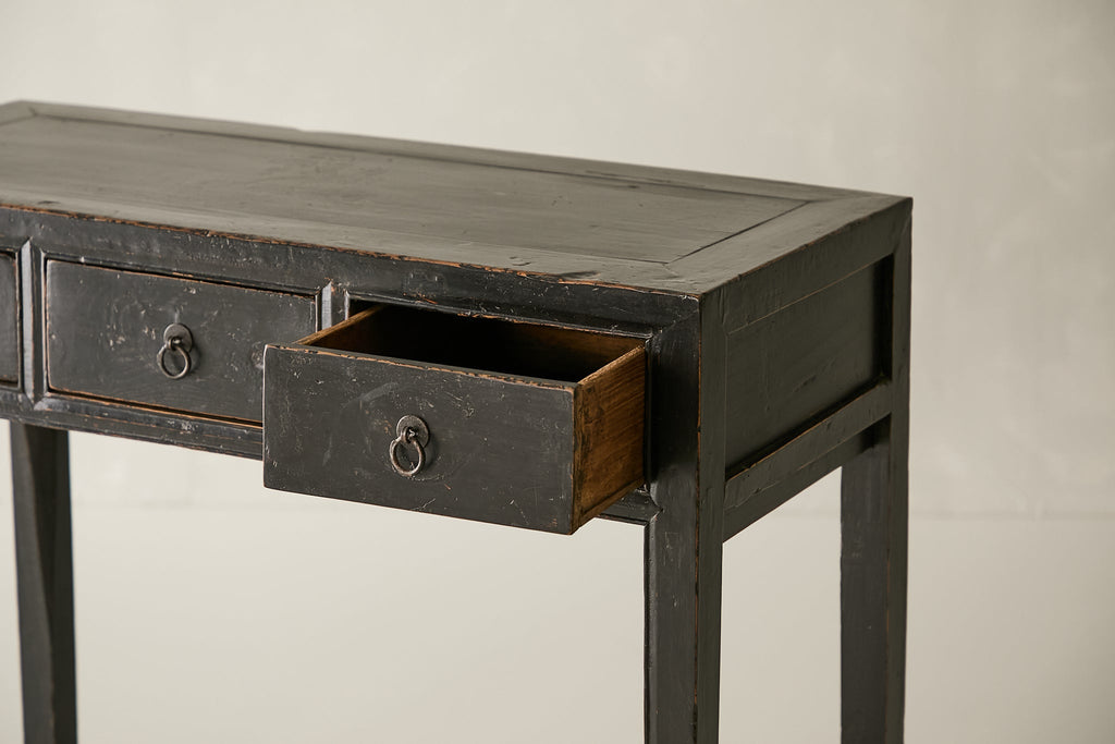Monterey 3-Drawer Console - Aged Black
