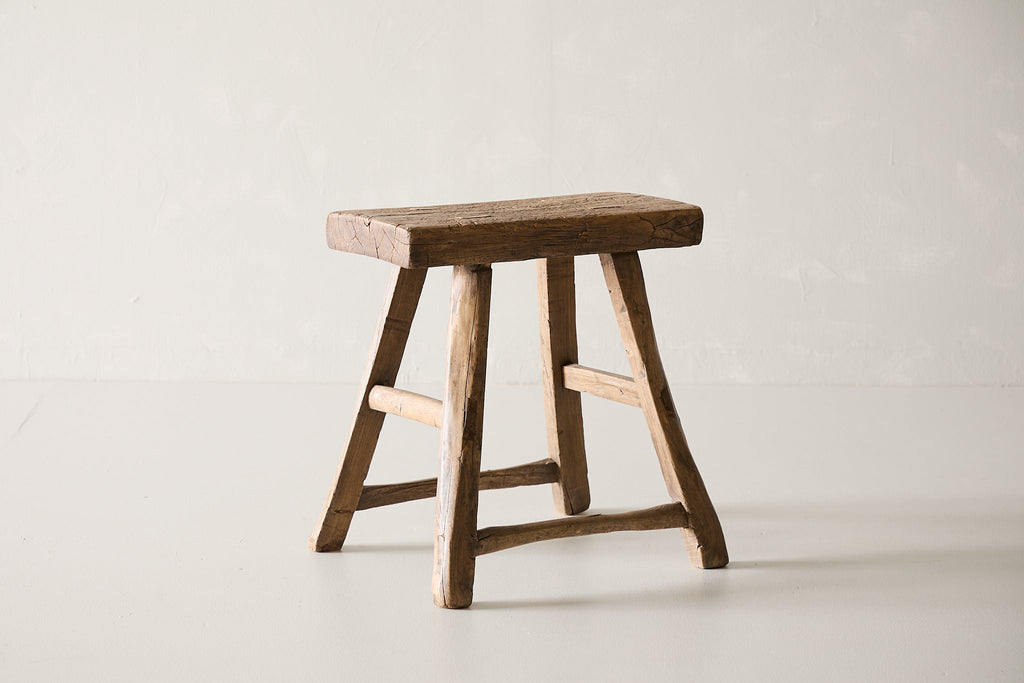 Vintage Elm Stool L.111