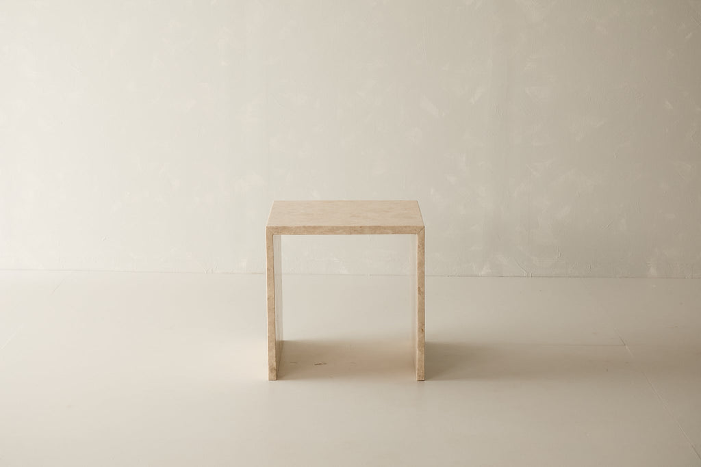 Sloan Marble Side Table - Cream