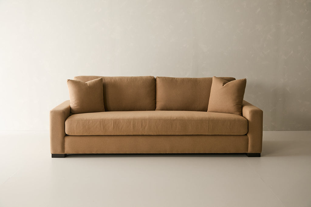 Laguna Sofa - Performance Belgian Linen Fabric in Camel