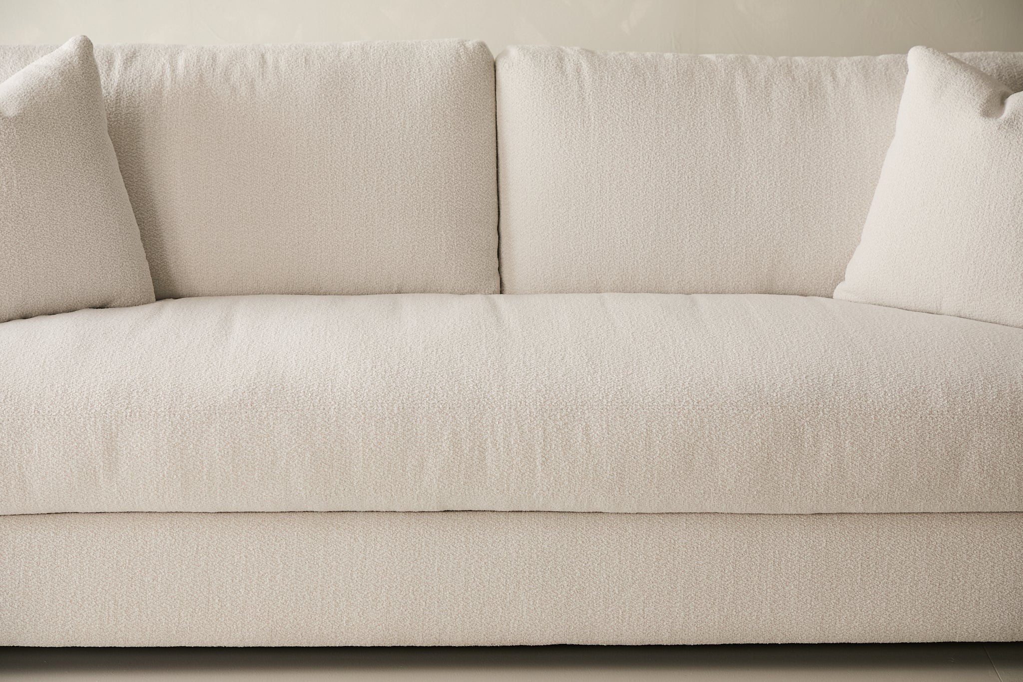 Laguna Sofa - Curly Q Fabric in White