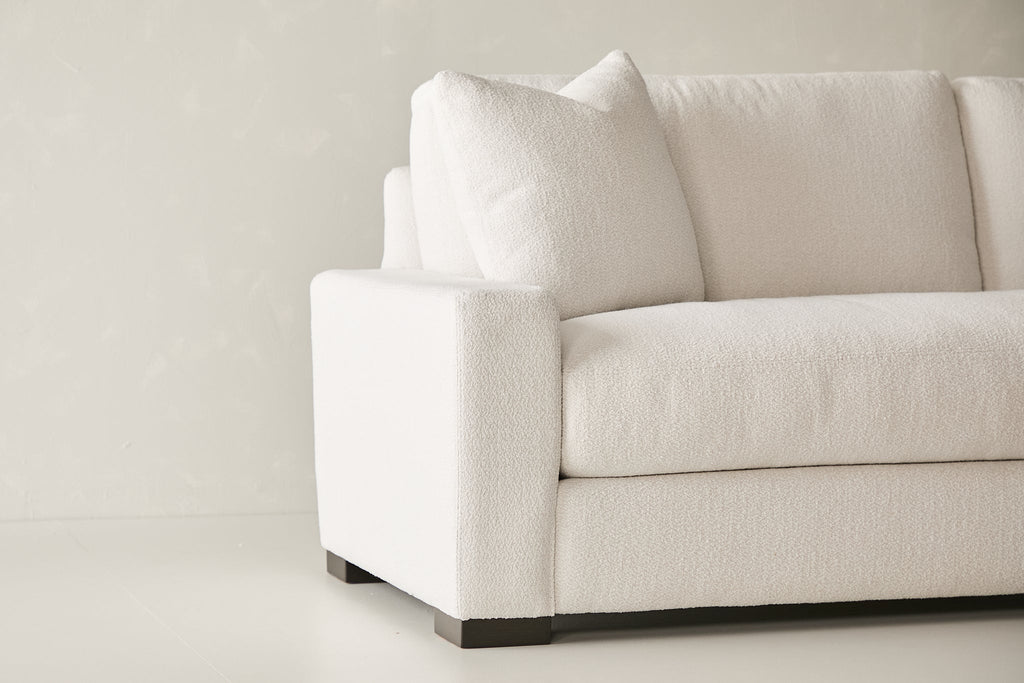 Laguna Sofa - Curly Q Fabric in White