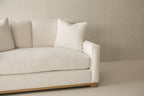 Malibu Loveseat - Performance Belgian Linen Fabric in Natural