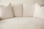 Malibu Loveseat - Performance Belgian Linen Fabric in Natural