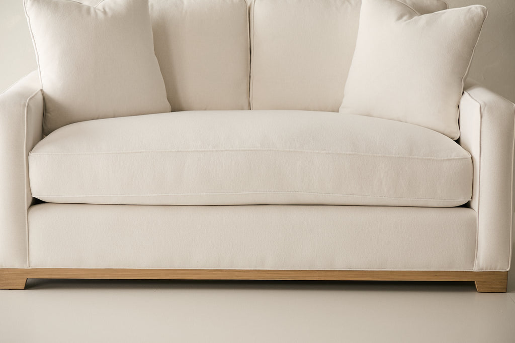 Malibu Loveseat - Performance Belgian Linen Fabric in Natural