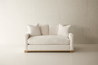 Malibu Loveseat - Performance Belgian Linen Fabric in Natural