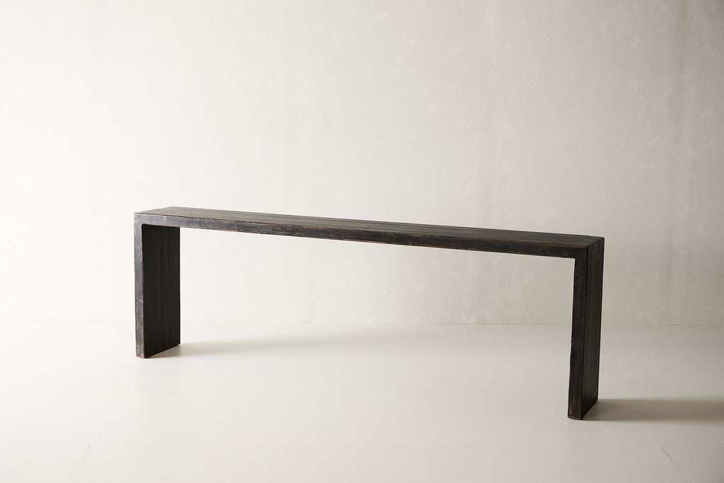 Black Lacquer Waterfall Console