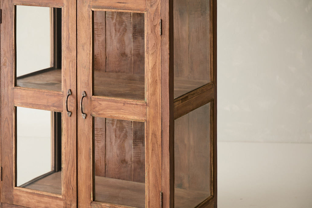 Vintage Teak and Glass Cabinet T.009