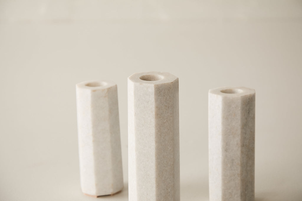 Marble Candle Stand S/3
