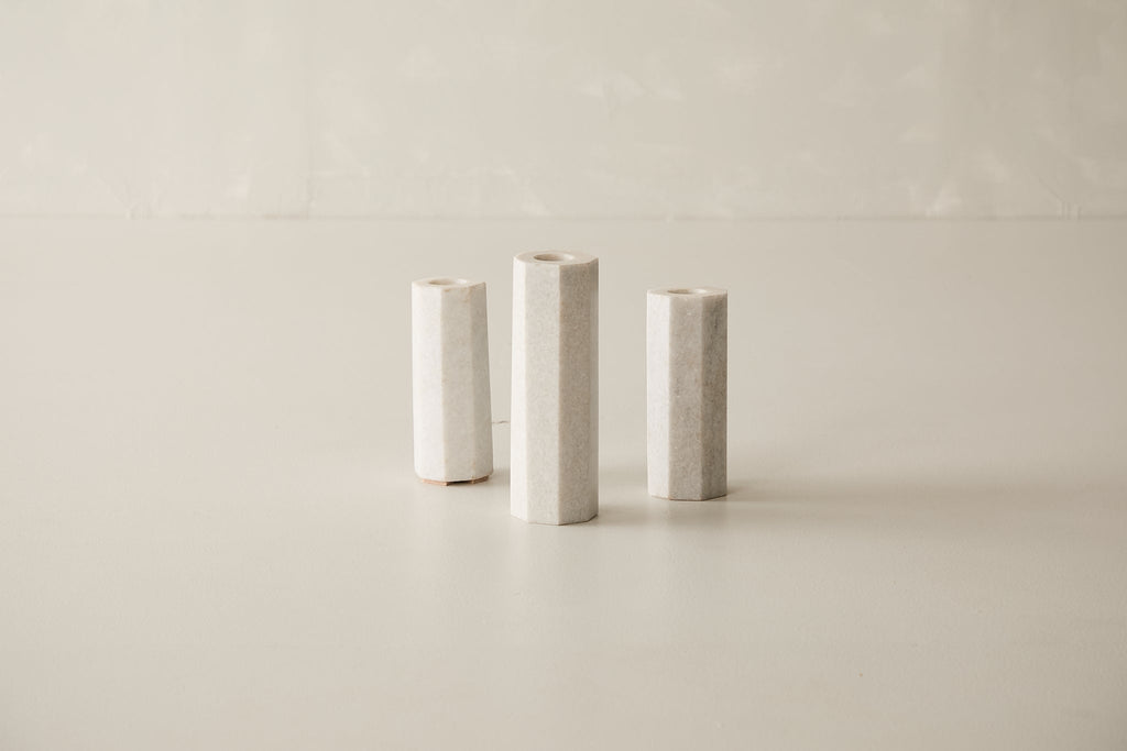 Marble Candle Stand S/3
