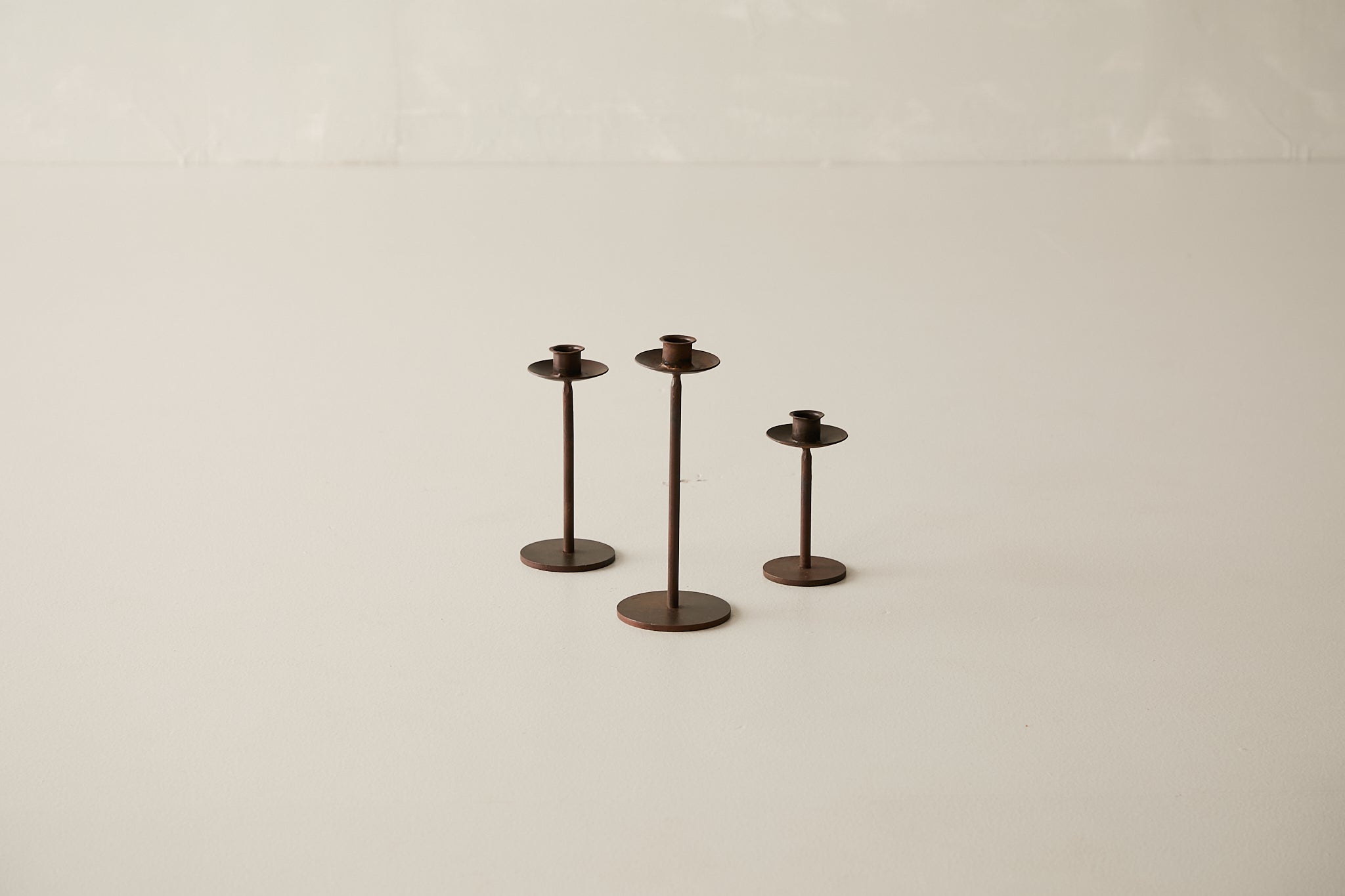 Straight Iron Candle Stand S/3