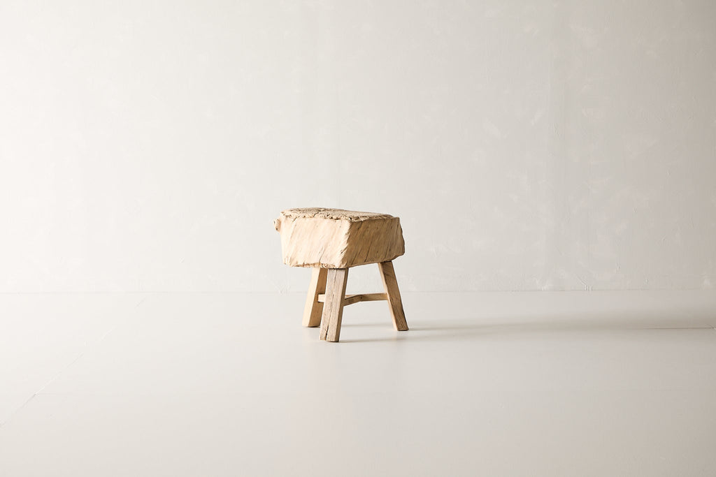 Reclaimed Poplar Block Side Table AE.132