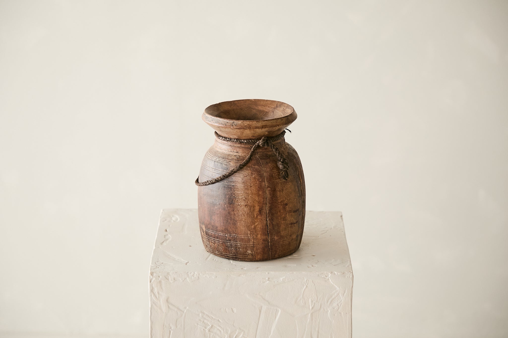 Vintage Wooden Pot