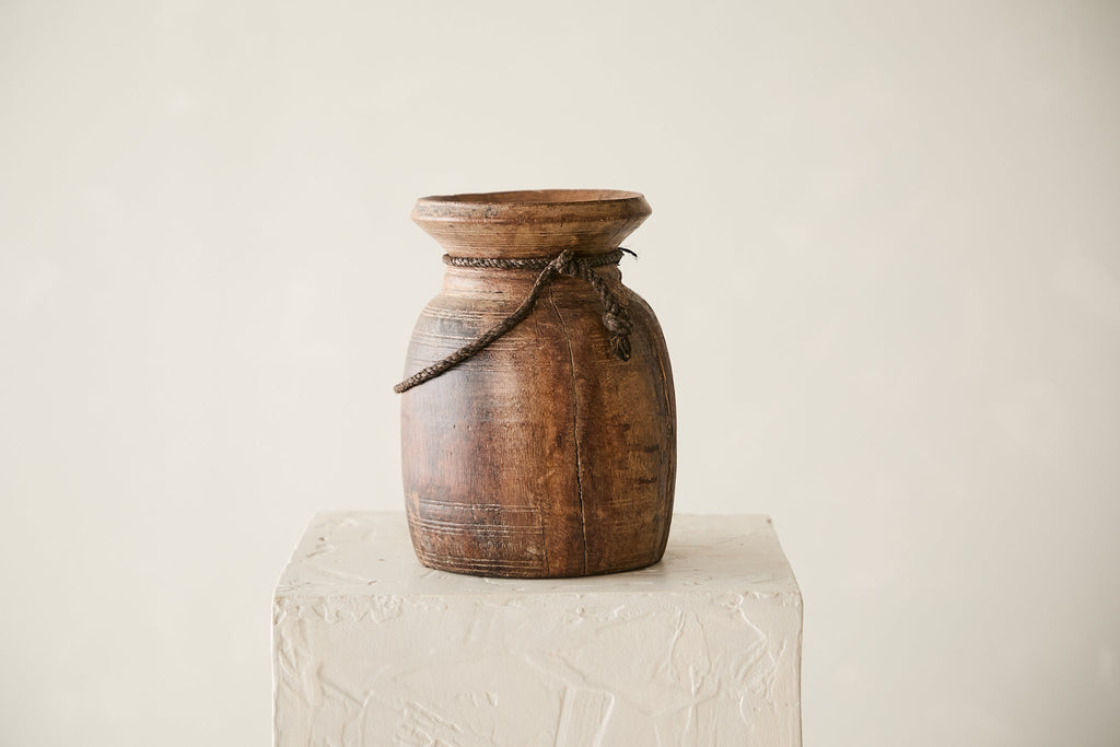 Vintage Wooden Pot