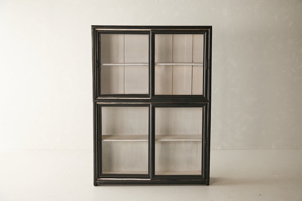 Vintage Teak Cabinet w/ Sliding Glass Doors T.020