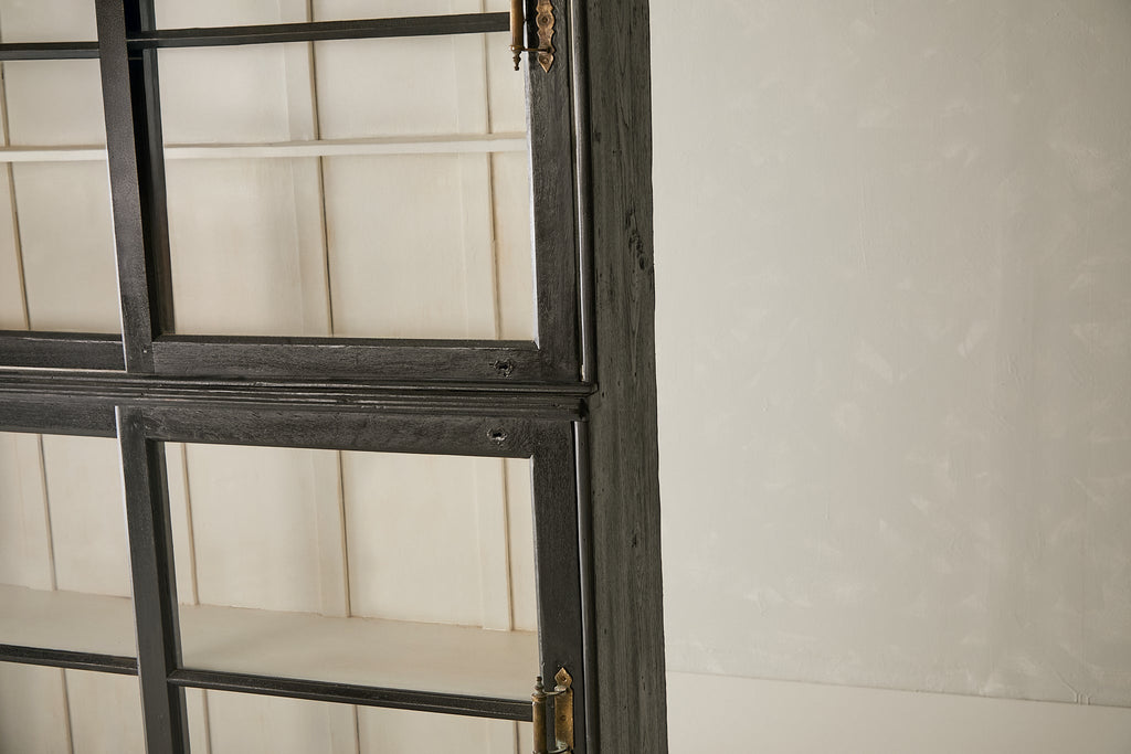 Vintage Teak Cabinet w/ Sliding Glass Doors T.034